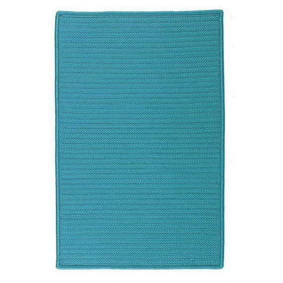 Rug Simply Home Solid - Turquoise 2 ft. x 6 ft. Braided Rug