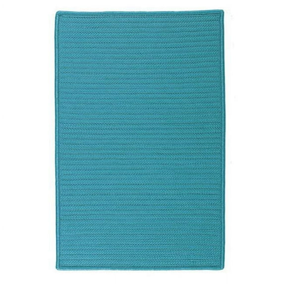 Rug Simply Home Solid - Turquoise 8 ft. x11 ft. Braided Rug