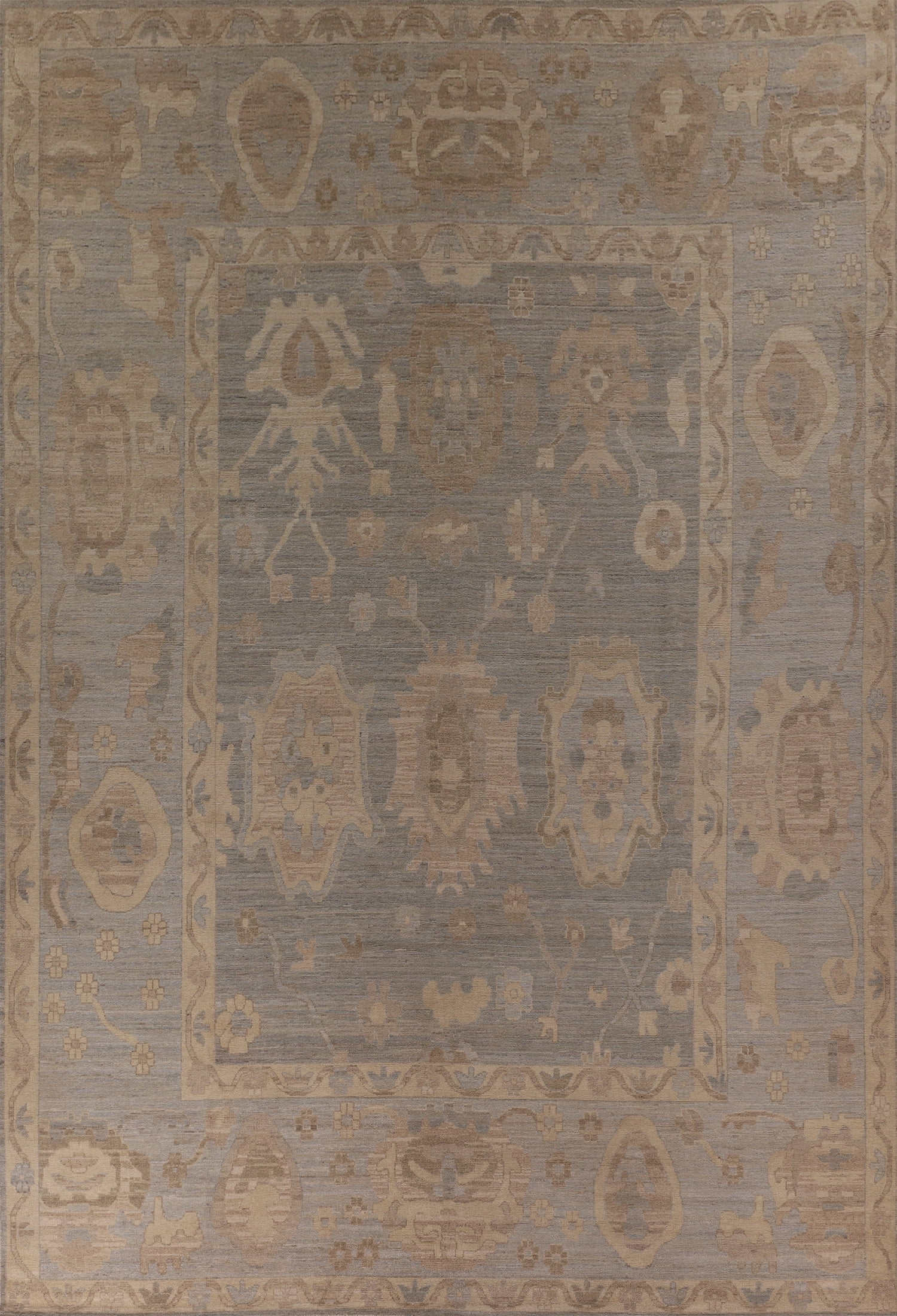 Rug Source Rug Source Indoor Traditional Collection, Greys & Charcoal All-Over ...