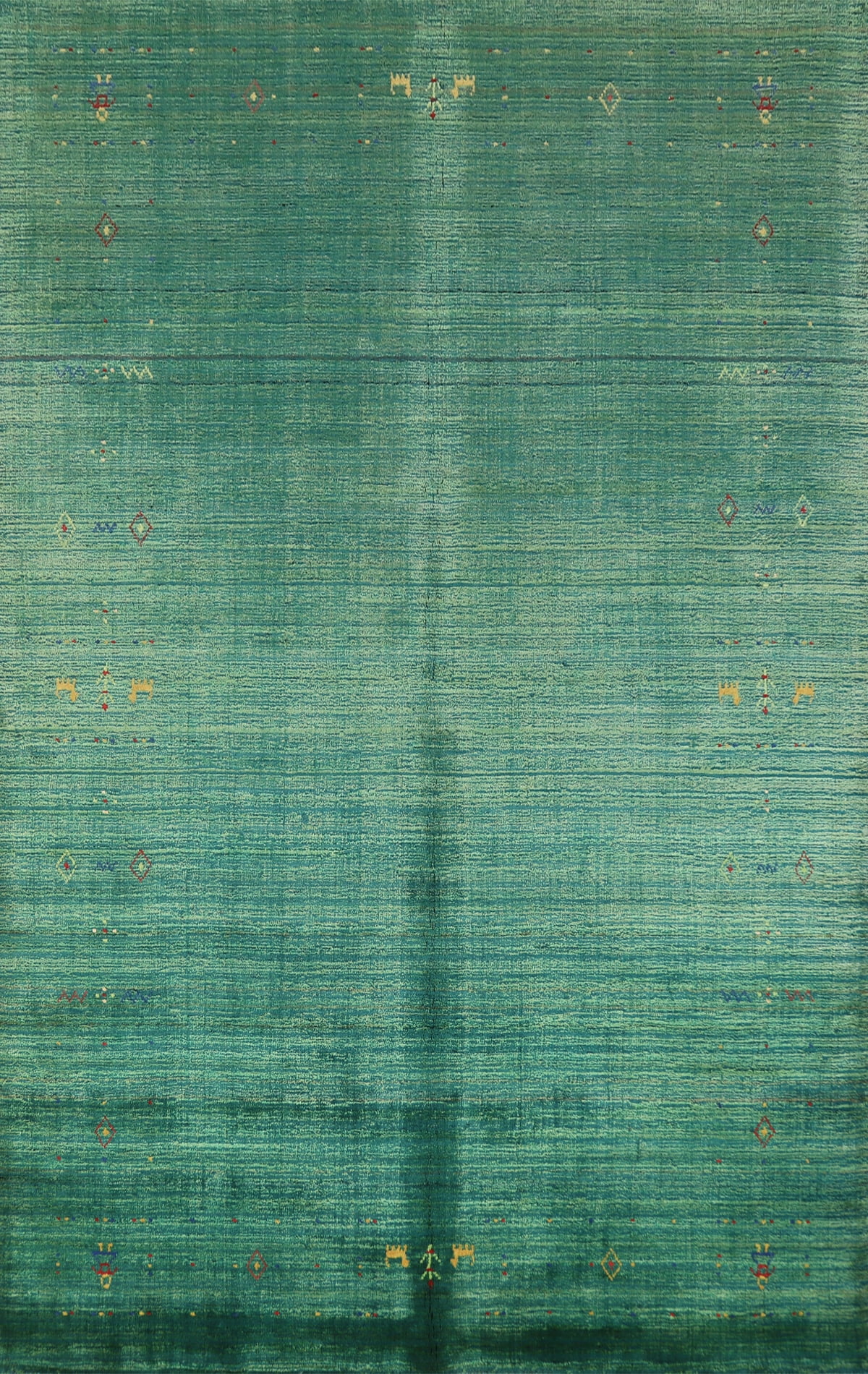 Rug Source Indoor Tribal Area Rug 5’ x 8’, Green Tribal/ Animal ...