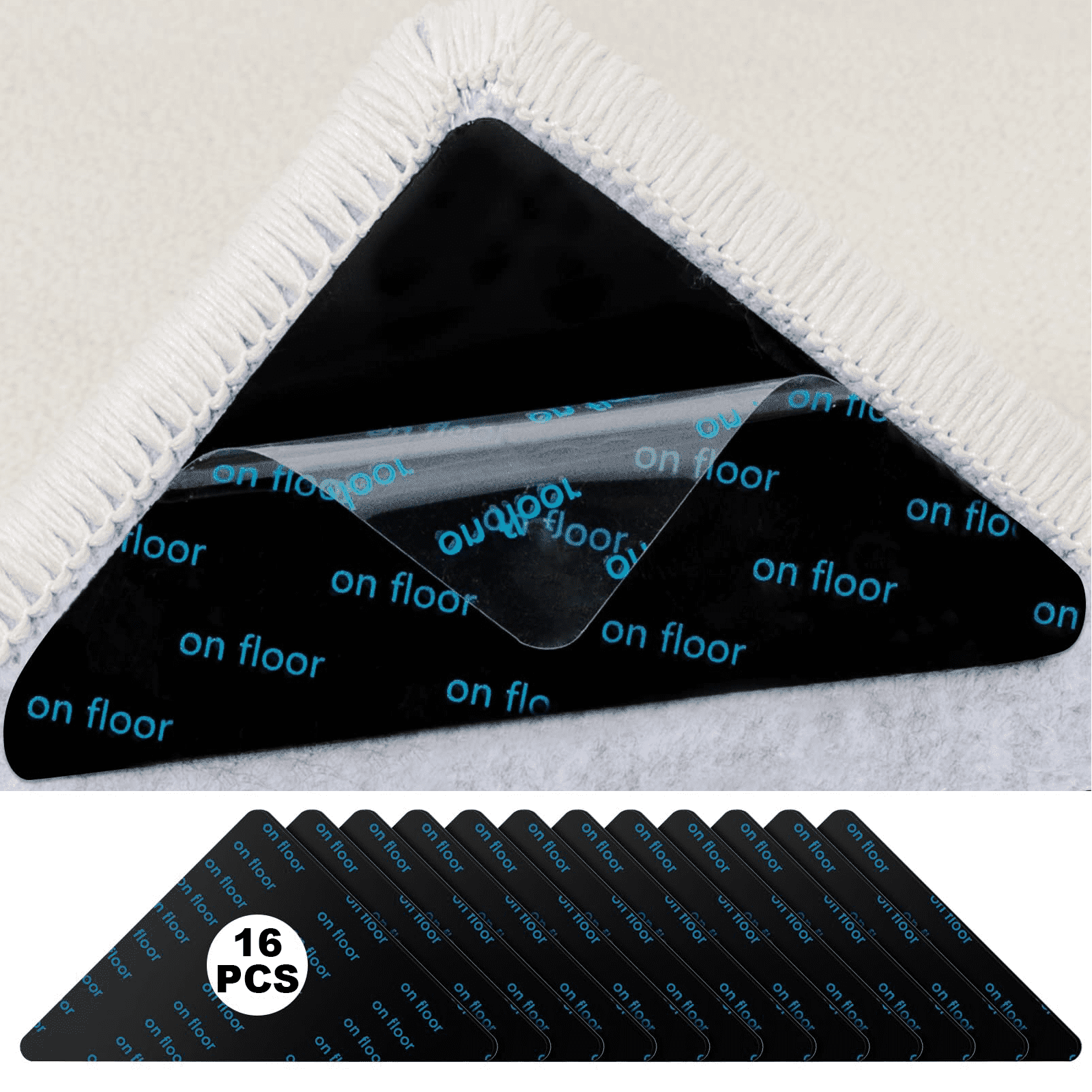 Washable Rug Sticker Example Rug Tape 16PCS Reusable Washable Rug Stoppers to Prevent Sliding ...