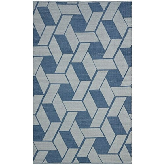 Rug - Thom Filicia Recycled Plastic -Indigo-Color:Indigo,Shape:Small Rectangle,Size:6'L x 4'W