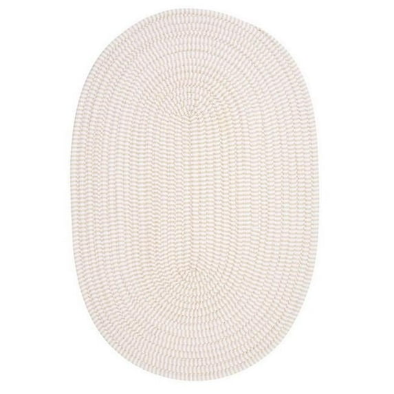 Rug Ticking Stripe- Canvas 3 ft. x 5 ft. Braided Rug