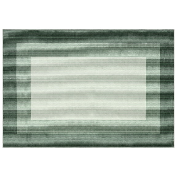 Rug, Washable Rug 8x10 ft Abstract Bedroom Carpet - Non-Slip Non-Shedding Soft Low-Pile, Foldable Stain Resistant for Living Room Kids Playroom Nursery, Green
