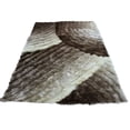 thumbnail image 1 of RugBerry 5x7 Area Rug Brown Beige Neutral Abstract 3D Shag Carpet Soft Shaggy Decorative Designer Style Bedroom Living Room Rug, 1 of 5