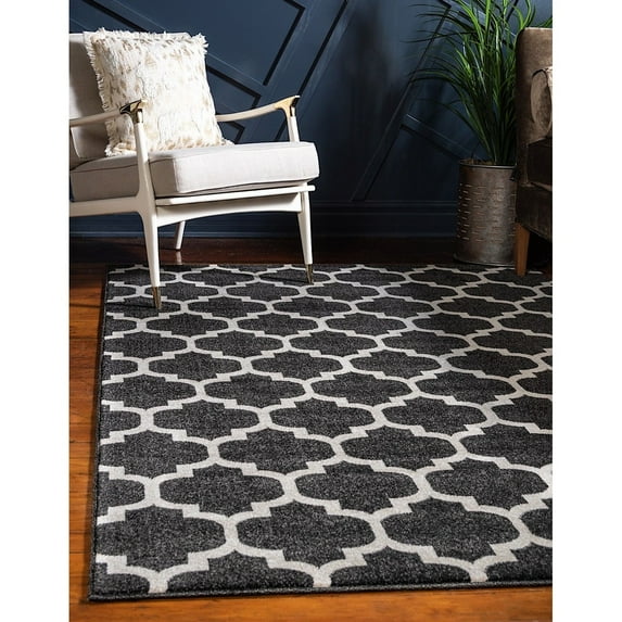 RugPal Contemporary Akiva Collection Area Rug 6'x9' - Black