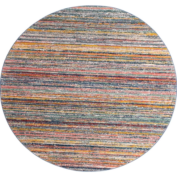 RugPal Contemporary Zeno Collection Area Rug 9'8" Round - Multi