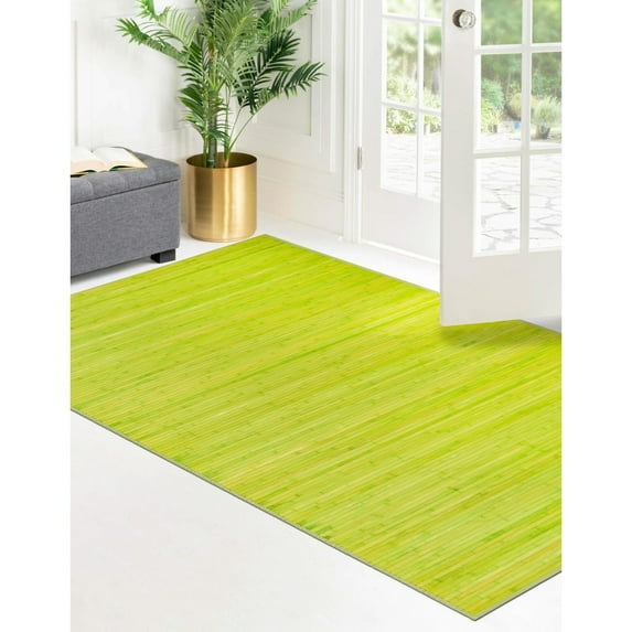RugPal Solid/Striped Brezoi Collection Area Rug 4'x6' - Green