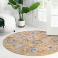 thumbnail image 1 of RugPal Traditional Nixa Collection Area Rug 5'2" Round - Yellow, 1 of 5