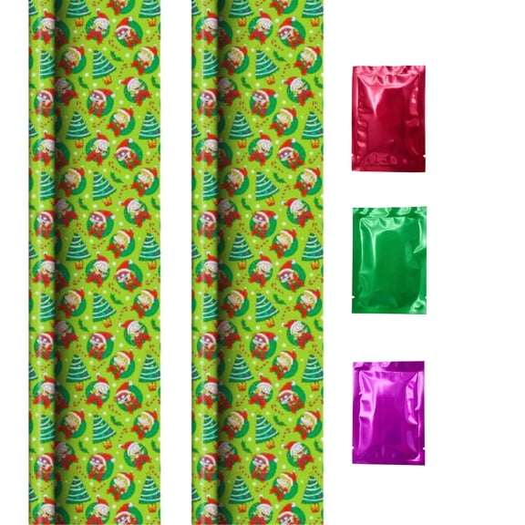 RugRats Green Gift Wrapping Paper, 20 Sq ft (2 Rolls, Total 40sqft) Premium Gift Wrap w/ Back Grid Lines Easy Cutting Kids Birthday Christmas Holiday Party Supply w/ Bonus Snoep in Beperkte Oplage