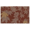 thumbnail image 1 of RugSmith Anti-Slip PVC Coir Machine Doormat Tufted Leaf, Brown, 18"x30", 1 of 5