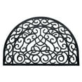 thumbnail image 1 of RugSmith Black Moulded Vines Half-round Rubber Doormat, 24"x36", 1 of 5