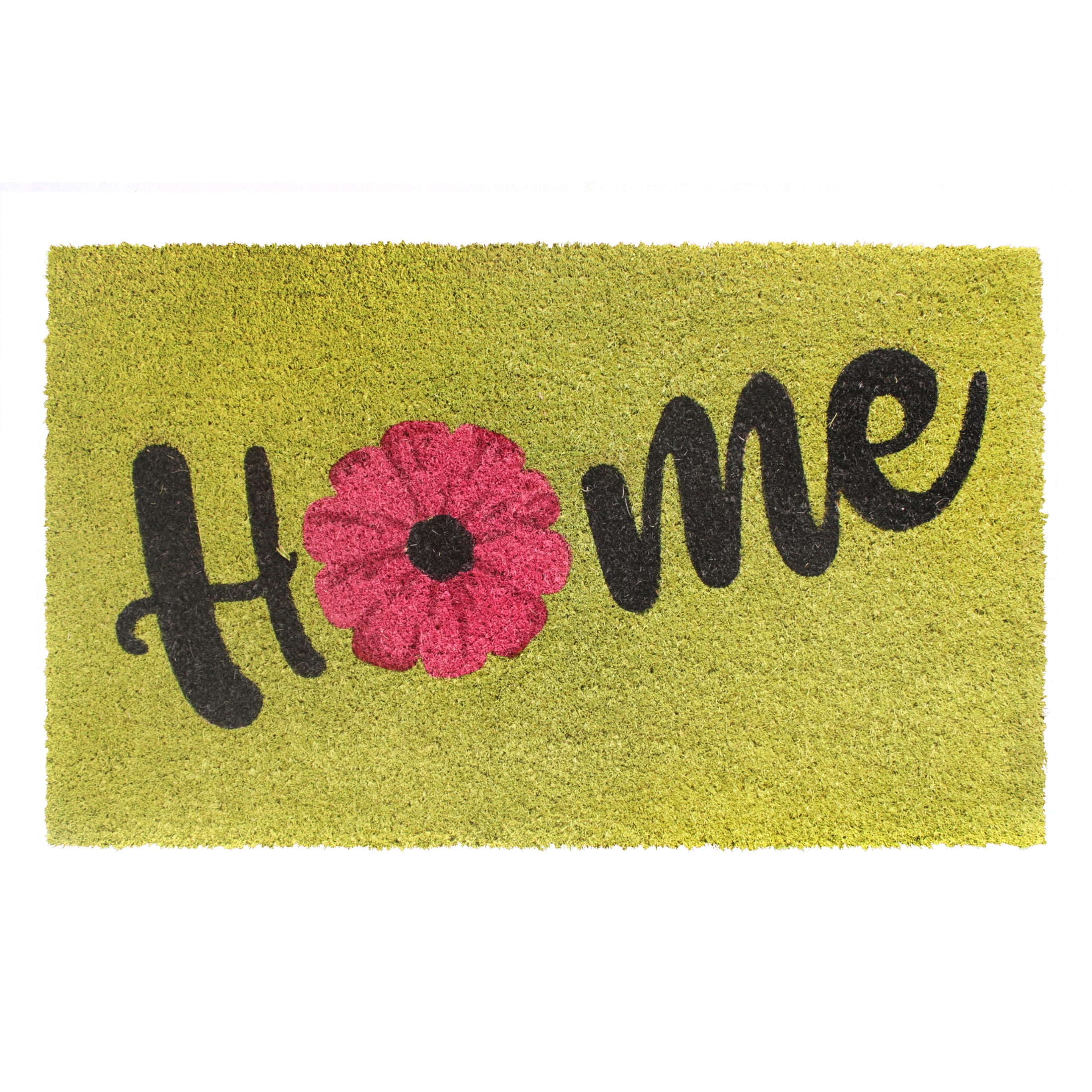 RugSmith Blue Flowers Doormat, 18"x30" - Outdoor Door Mat, Machine Tufted Coir Welcome Mat for Front Door, Decorative Doormat for Outdoor Entrance