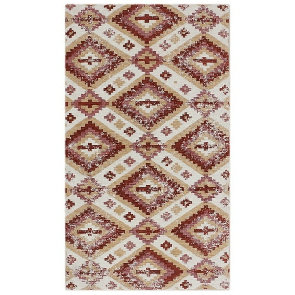 RugSmith Brown Diamond 20 in. x 36 in. Anti-Fatigue Kitchen Mat - 20"x36"