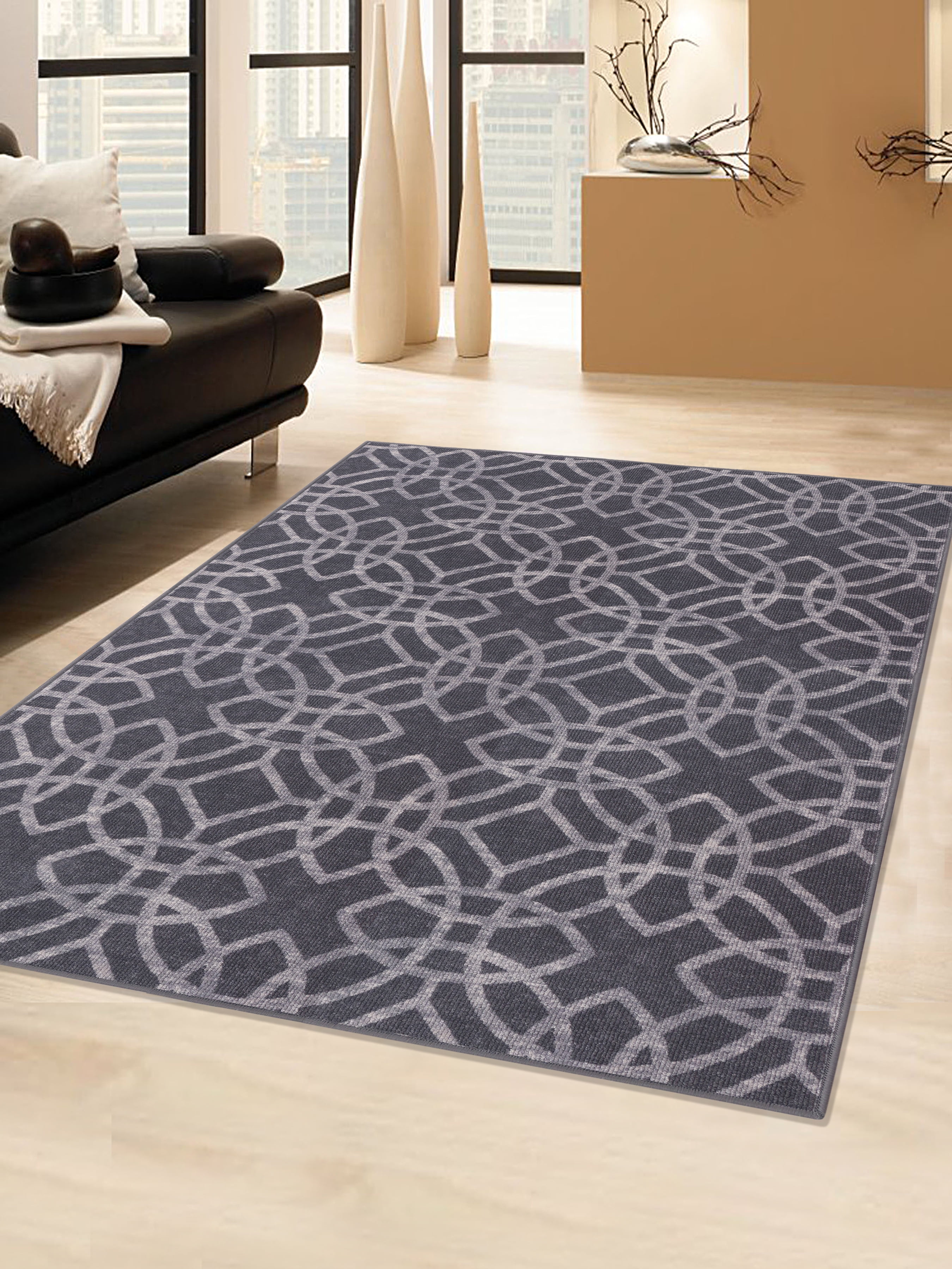 RugSmith Jezebel Gray Modern Trellis Area Rug, 5' x 7'