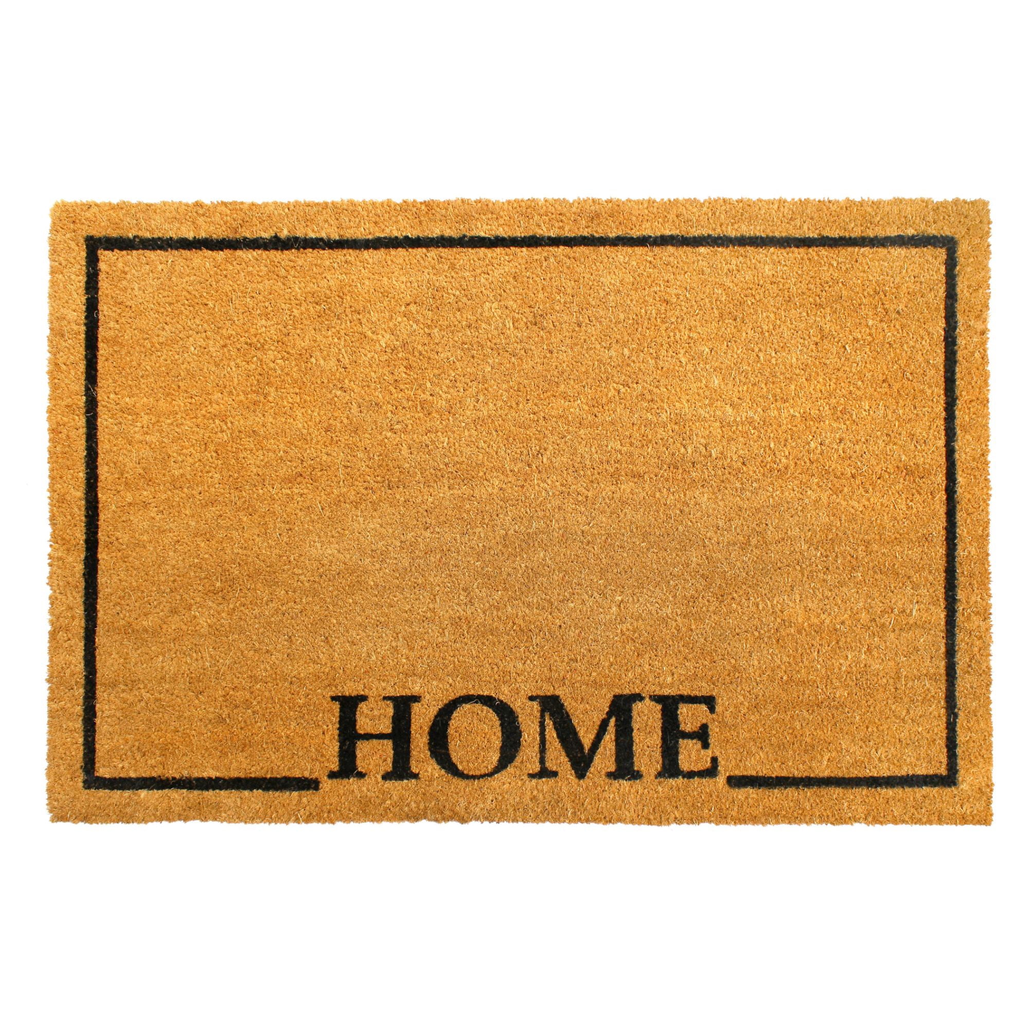 Sera Natural Coir Non-Slip Outdoor Doormat with Home Message