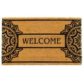 thumbnail image 1 of RugSmith Machine Tufted Mandala Welcome Indoor and Outdoor Coir Doormat, 18" x 30", 1 of 5