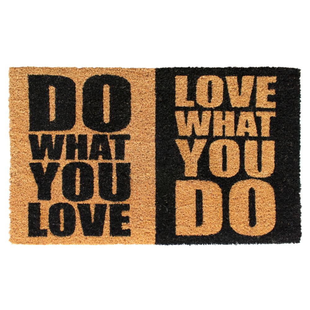 RugSmith Natural Machine Tufted Do what you love, 18" x 30",Natural