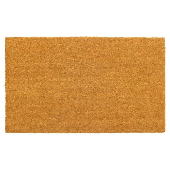 RugSmith Natural Machine Tufted Plain Doormat