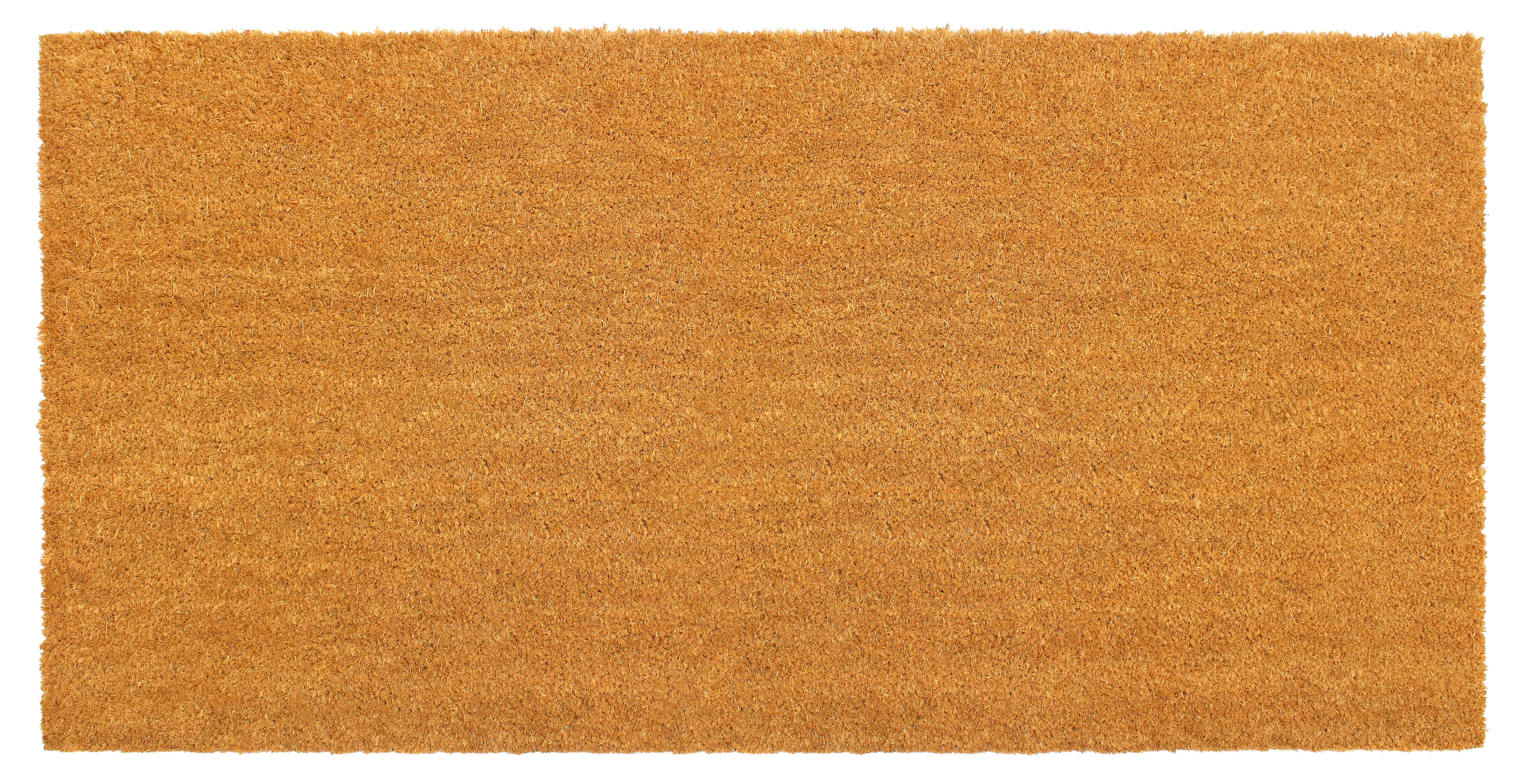 RugSmith Natural Machine Tufted Plain Doormat