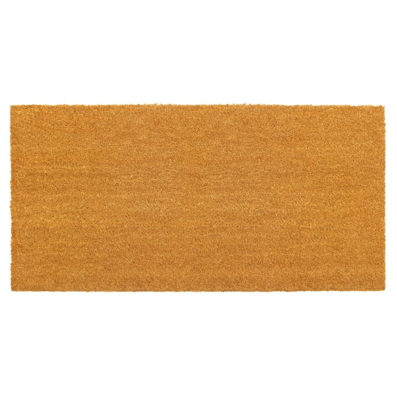 RugSmith Natural Machine Tufted Plain Doormat