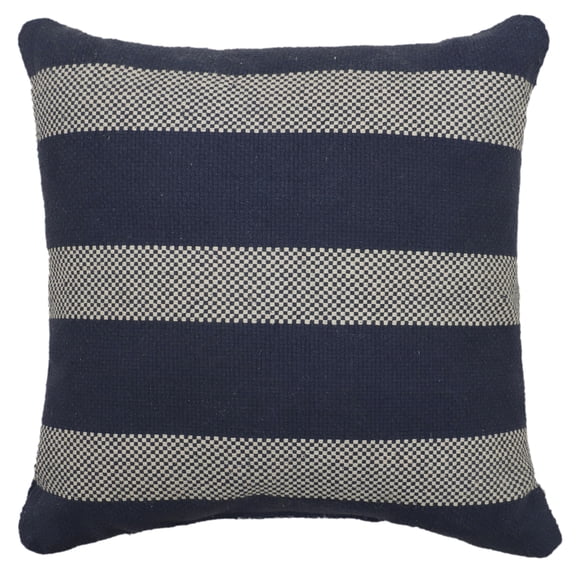 Mainstays Striped Decorative Pillow, 18" x 18", Blue