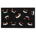 thumbnail image 1 of RugSmith White Machine Tufted Pumpkin Faces Doormat, 18" x 30", 1 of 2