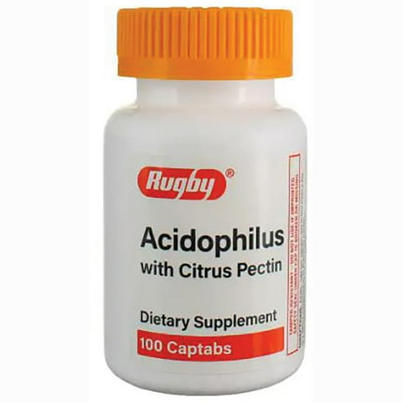 Rugby Acidophilus with Citrus Pectin 50 Million Cfu 100 Tabs