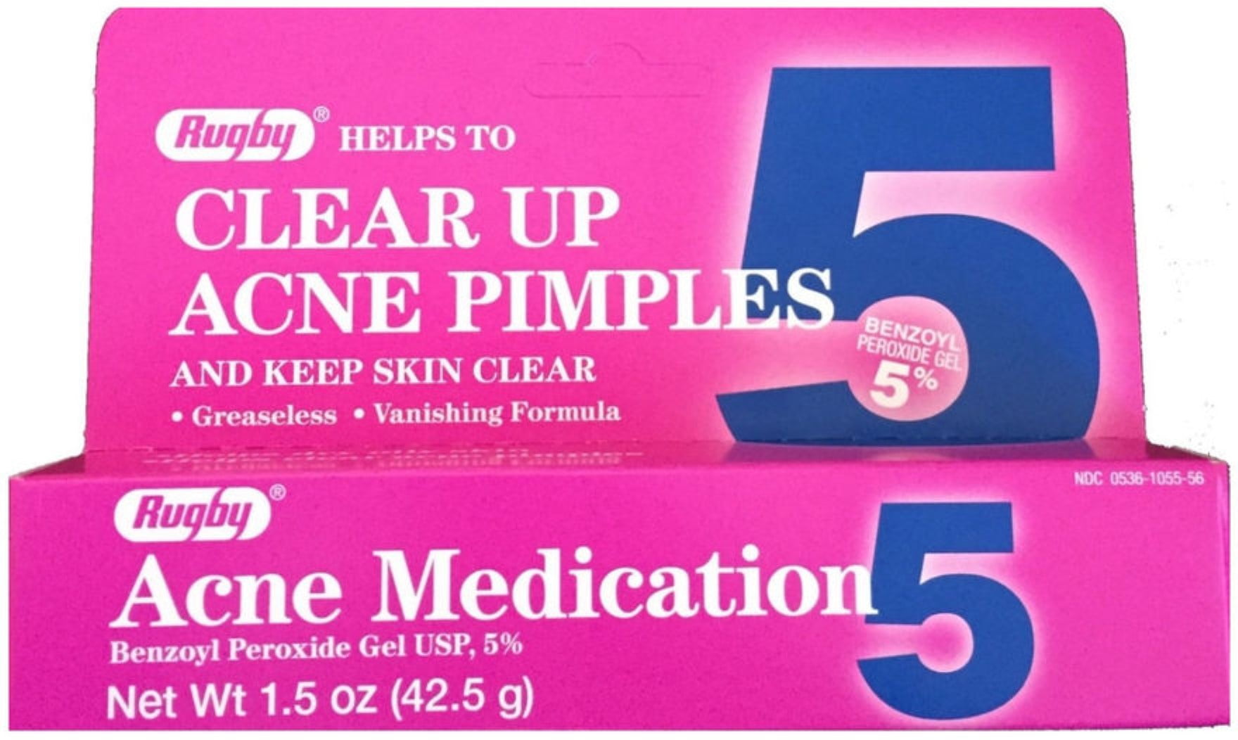 Rugby Acne Medication Benzoyl Peroxide Gel 5 % 1.5 oz