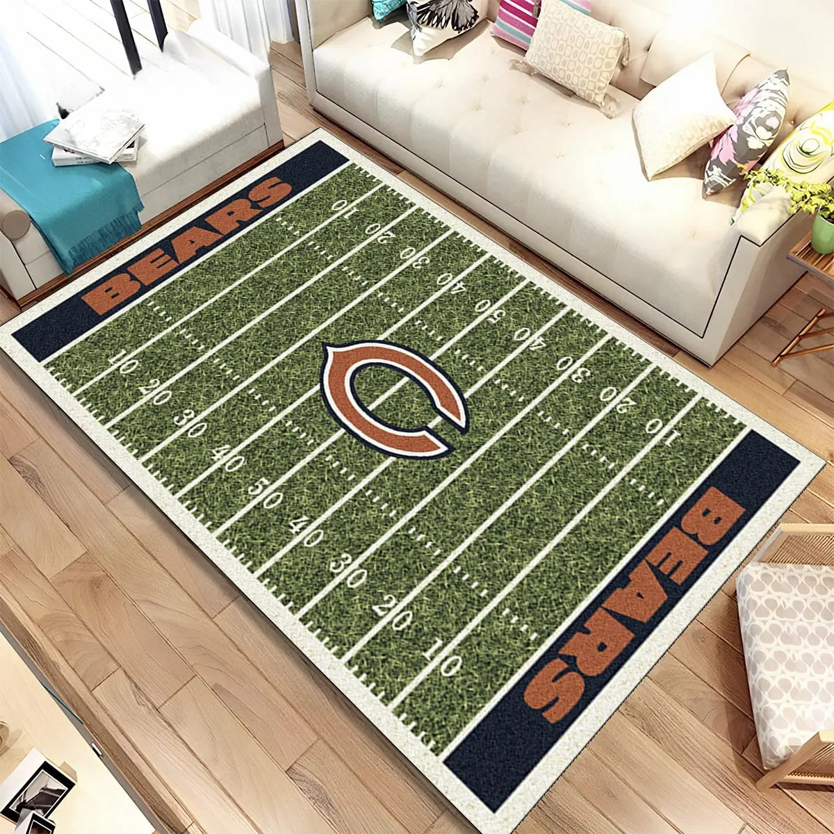 Rugby American Football Field Area Rug Carpet Rug for Living Room ...
