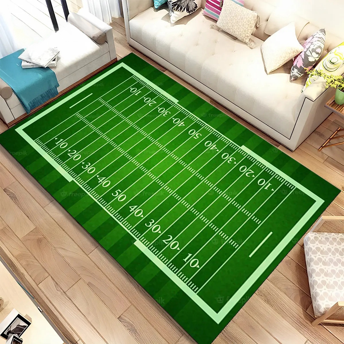 Pure Color Carpet Rugby Color Rugby American Football Field Area Rug Carpet Rug for Living Room ...