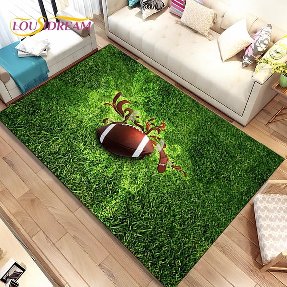 Rugby American Football Field Area Rug Carpet Rug for Living Room Bedroom Sofa Doormat ration kids Play Non-slip Floor Mat
