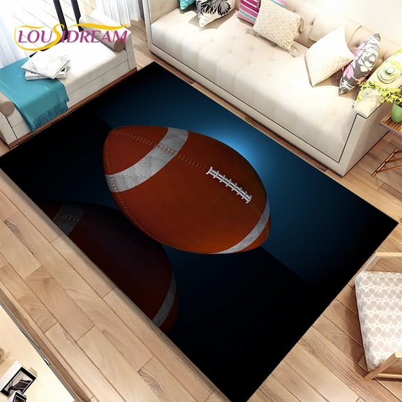 Rugby American Football Field Area Rug Carpet Rug for Living Room Bedroom Sofa Doormat ration kids Play Non-slip Floor Mat