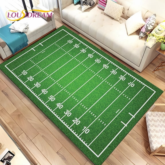 Rugby American Football Field Area Rug Carpet Rug for Living Room Bedroom Sofa Doormat ration kids Play Non-slip Floor Mat