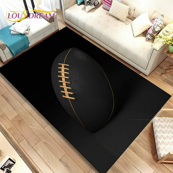 Rugby American Football Field Area Rug Carpet Rug for Living Room Bedroom Sofa Doormat ration kids Play Non-slip Floor Mat