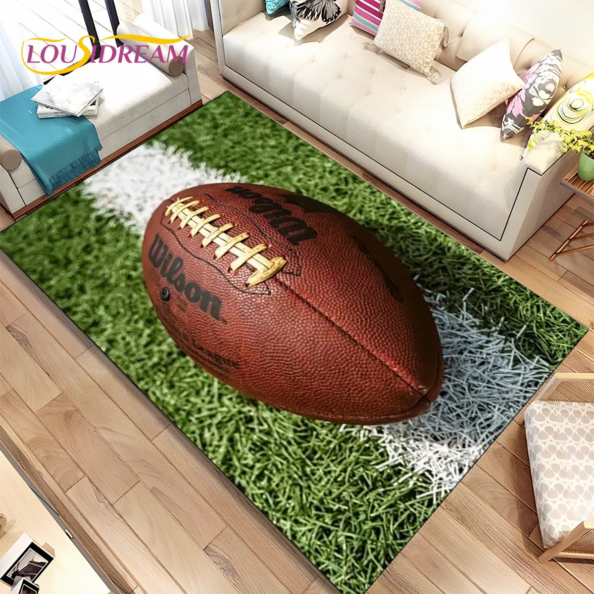Rugby American Football Field Area Rug Carpet Rug for Living Room ...