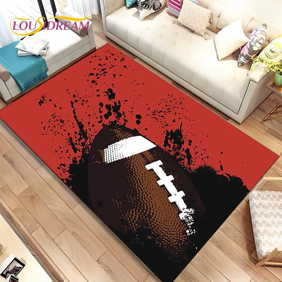 Rugby American Football Field Area Rug Carpet Rug for Living Room Bedroom Sofa Doormat ration kids Play Non-slip Floor Mat
