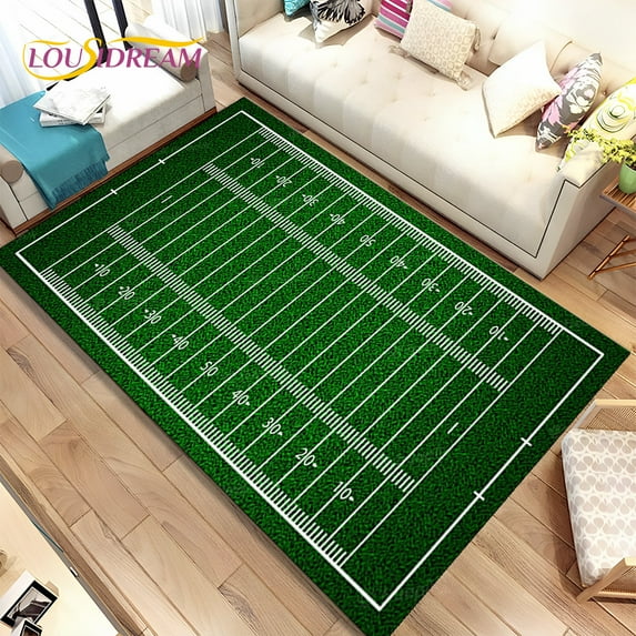Rugby American Football Field Area Rug Carpet Rug for Living Room Bedroom Sofa Doormat ration kids Play Non-slip Floor Mat
