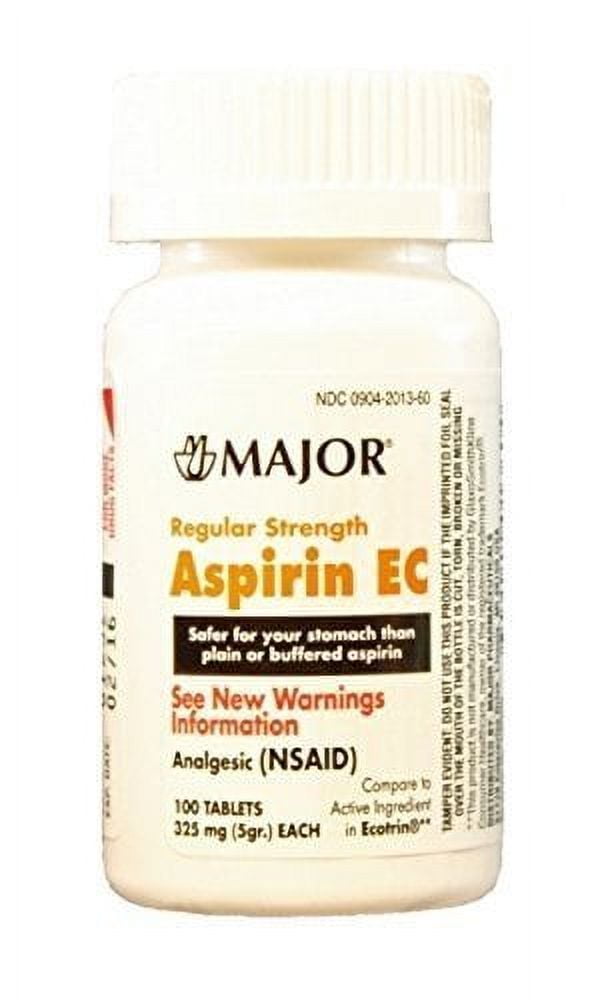 Rugby Aspirin Regular Strength Pain Reliever Tablets, 325 mg, 100 Count