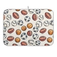 thumbnail image 1 of Rugby Baseball Soccer Basketball Dish Drying Mat 16x18 Absorbent Microfiber Draining Rack Pad for Kitchen Counter Sink, 1 of 8