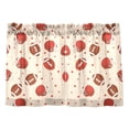 thumbnail image 1 of Rugby Cap Pattern Tier Curtains Tier Kitchen Living Room Bedroom Balcony 2 Panels 27x36 Inch, 1 of 9