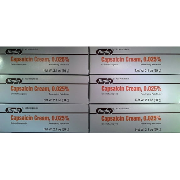 Rugby Capsaicin 0.025% Cream Generic for Zostrix, 2.1 oz
