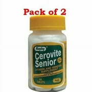Rugby Cerovite Senior Vitamin & Mineral Supplement Tablets, 60 Ct (2 Pack) (Bundle)