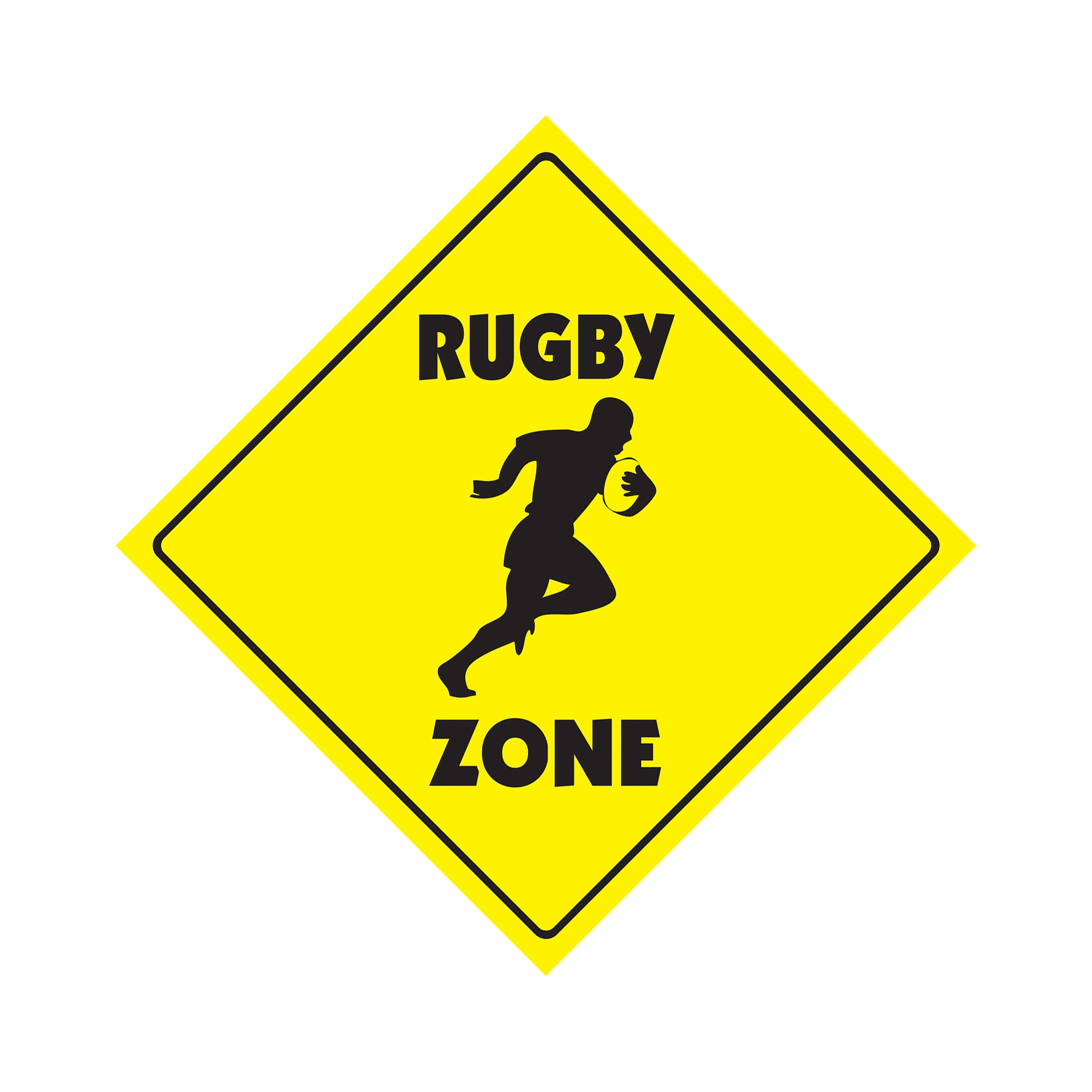 Rugby Crossing Sign Zone Xing | Indoor/Outdoor | 12