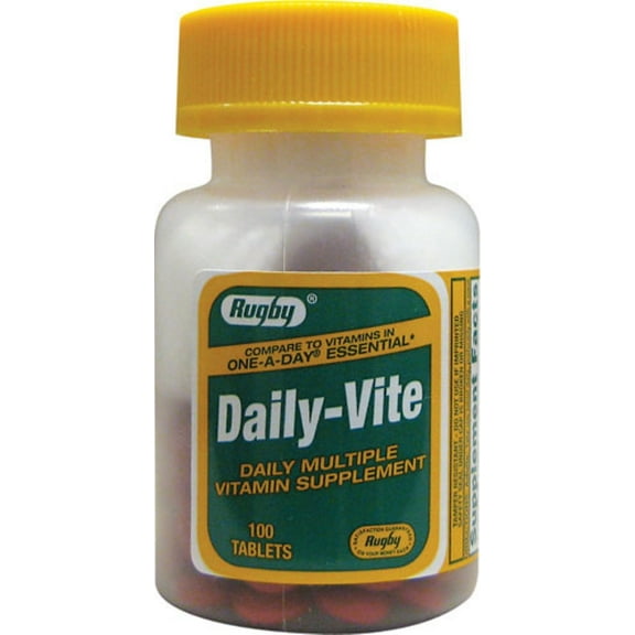 Rugby Daily-Vite Multivitamin Tablets 100 ea - (Pack of 1)