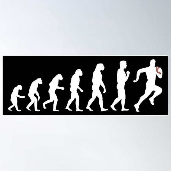 Rugby Evolution Poster Wall Art, Modern Wall Decor, 24x36 UNFRAMED