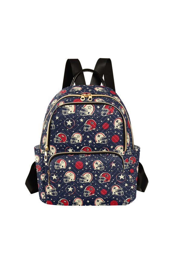 Rugby Fashion Backpack for Women Lightweight College Travel Casual Daypack