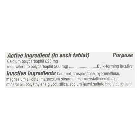 Rugby Fiber-Lax Polycarbo 500Mg Tab Calcium Polycarbophil-625 Mg White 90 Tablets Upc 305364306110