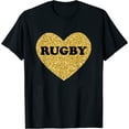 thumbnail image 1 of Rugby For Women I Love Rugby T-Shirt Black 3X-Large, 1 of 5