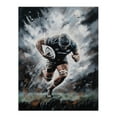 thumbnail image 1 of Rugby Forward Powering Through Action Artwork For Him Rugby Fan Man Cave Extra Large XL Wall Art Poster Print, 1 of 5